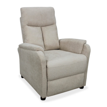 Sillón relax Cloe beige apertura de empuje