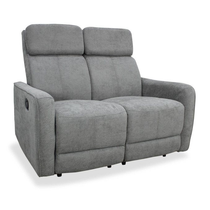 Sofá relax Kardashian gris dos plazas 130 cm