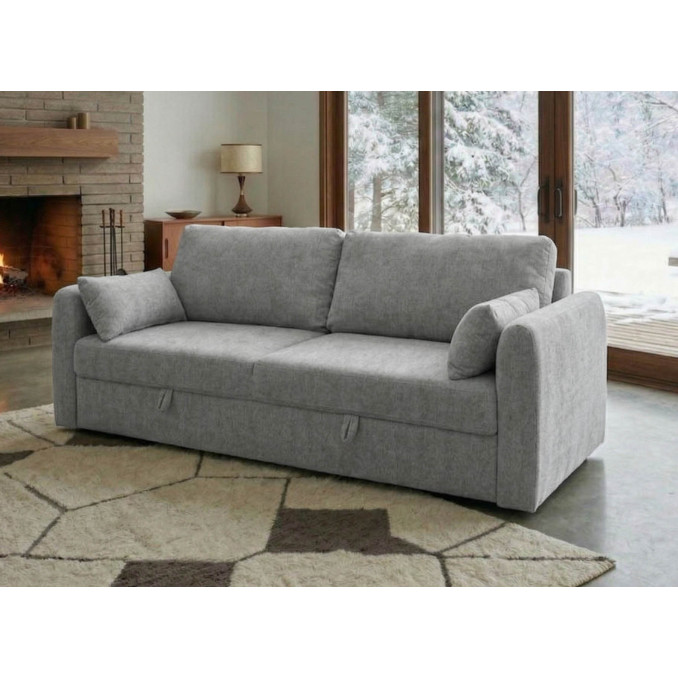 Maxi sofá cama tres plazas Brooklyn gris 210 cm