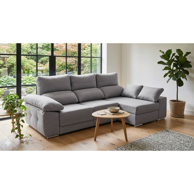 Sofá chaise longue derecha extensible cama...