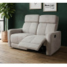 Sofá relax Kardashian beige dos plazas 130 cm