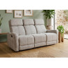 Sofá relax Kardashian beige tres plazas 180 cm