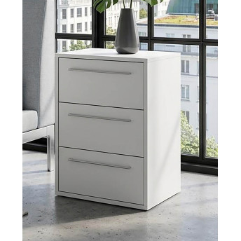 Mesita 3 cajones montada blanca Zeus