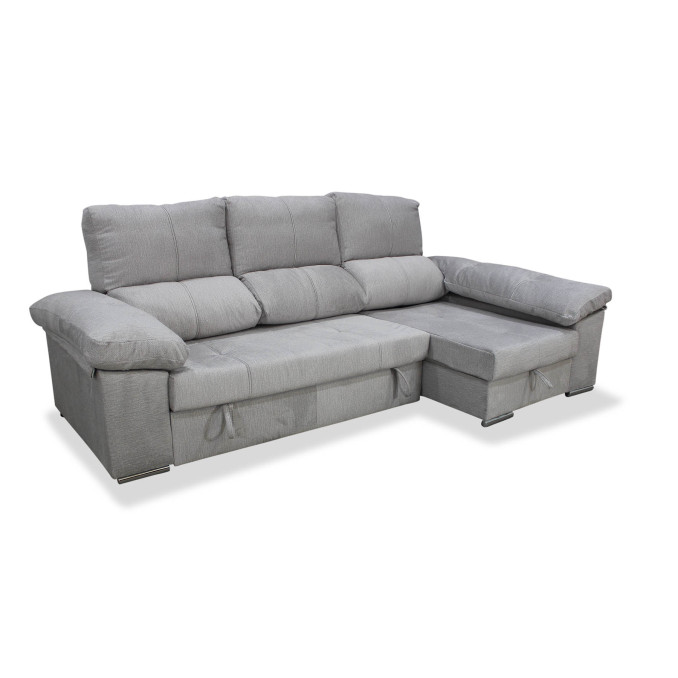 Sofá cama chaise longue derecha con arcón...