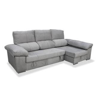 Sofá cama chaise longue derecha con arcón abatible Bunny 267 cm