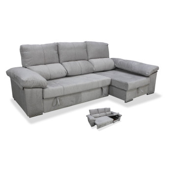 Sofá cama chaise longue derecha con arcón abatible Bunny...