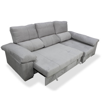 Sofá cama chaise longue derecha con arcón abatible Bunny 267 cm