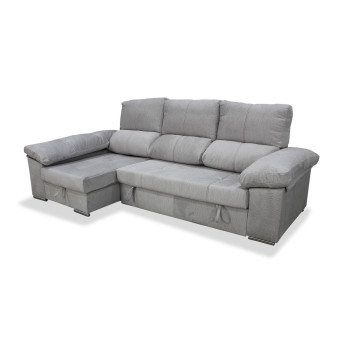 Sofá cama chaise longue izquierda con arcón abatible Bunny 280 cm
