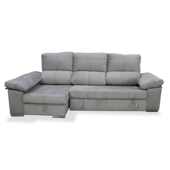 Sofá cama chaise longue izquierda con arcón abatible Bunny 267 cm