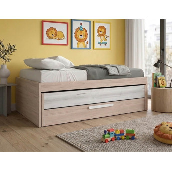 Cama juvenil dos camas Flash 212x98 colores sahara/albo
