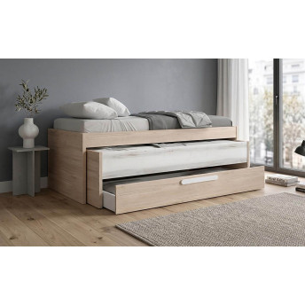 Cama juvenil dos camas Flash 212x98 colores sahara/albo