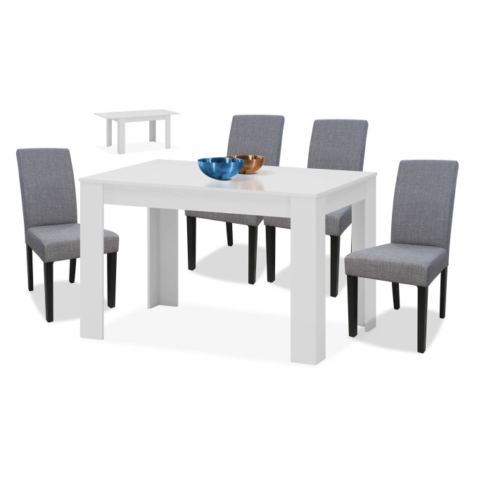 Conjunto mesa y 4 sillas comedor Isaba