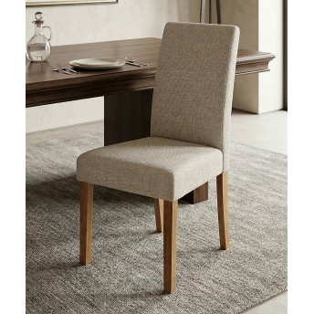 Conjunto mesa extensible y 4 sillas beige