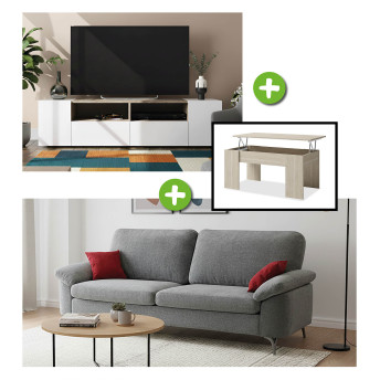 Pack conjunto ahorro salón Adelfas - Módulo TV salón +...