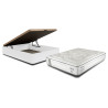 Conjunto canapé blanco y colchón Infinty 135x190