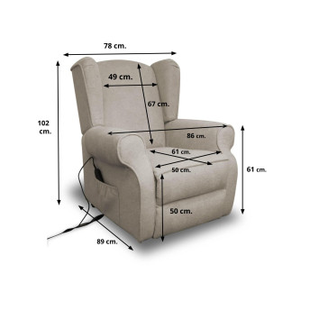 Sillón Pegaso Relax levanta personas beige