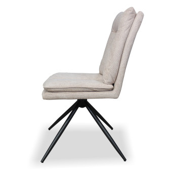Silla giratoria Emily altura regulable color beige