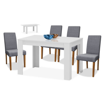 Conjunto mesa y 4 sillas comedor Isaba