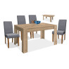22062A CONJUNTO MESA ROBLE Y 4 SILLAS GRIS VILLALBA