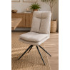 Silla giratoria Emily altura regulable color beige
