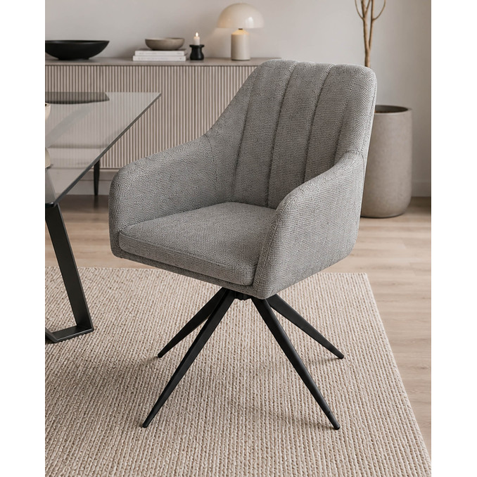 Silla giratoria Luz color gris