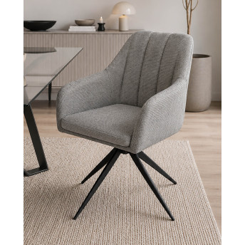 Silla giratoria Luz color gris