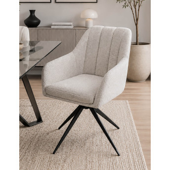 Silla giratoria Luz color beige