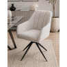 Silla giratoria Luz color beige