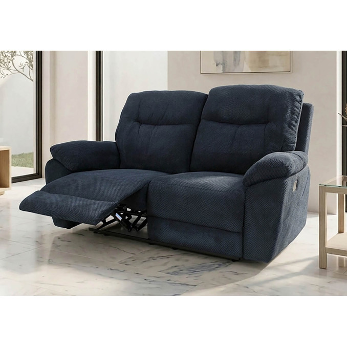 Sillón Relax dos plazas Módena dark blue 155 cm