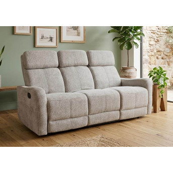 Sofá relax Kardashian beige tres plazas 180 cm