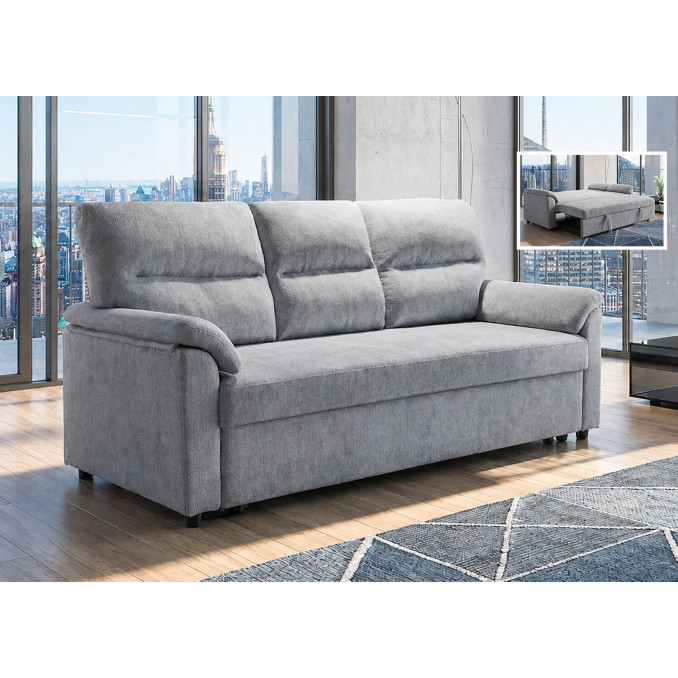 Sofá cama 3 plazas Fleming gris 200 cm