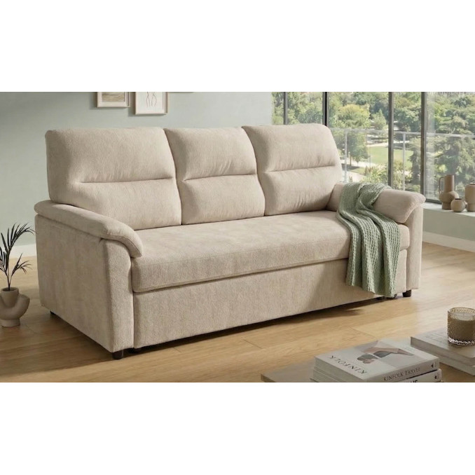 Sofá cama 3 plazas Fleming beige 200 cm
