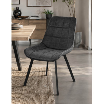 Silla comedor Jimena gris oscuro