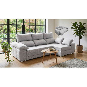 Sofá chaise longue derecha extensible cama Armani 265 cm...
