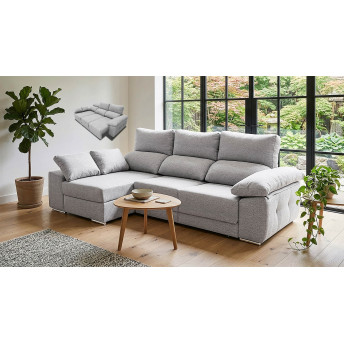 Sofá chaise longue izquierda extensible cama Armani 265...