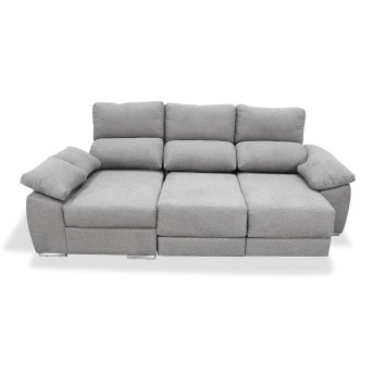 Sofá chaise longue izquierda extensible cama Armani 265 cm gris claro
