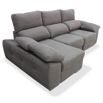 Sofá chaise longue izquierda extensible cama Armani 265 cm gris oscuro
