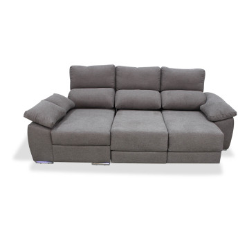 Sofá chaise longue izquierda extensible cama Armani 265 cm gris oscuro