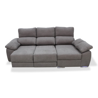 Sofá chaise longue derecha extensible cama Armani 265 cm gris oscuro