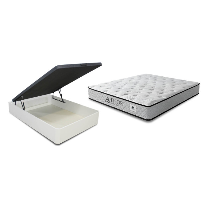 Pack canapé y colchón Thor 105x190 blanco