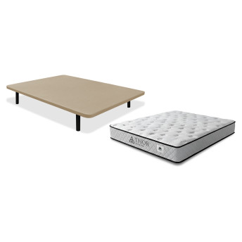 Pack base tapizada y colchón Thor 150x190