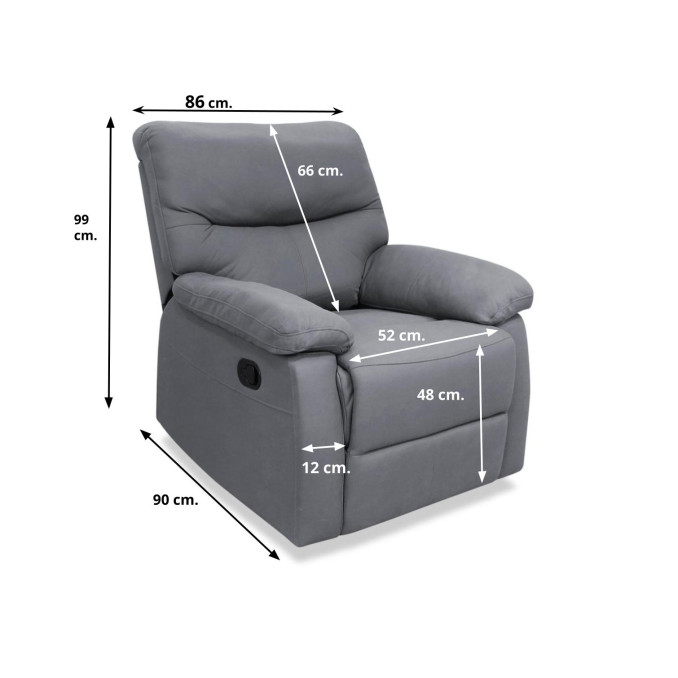 Sillón Relax gris Dexter