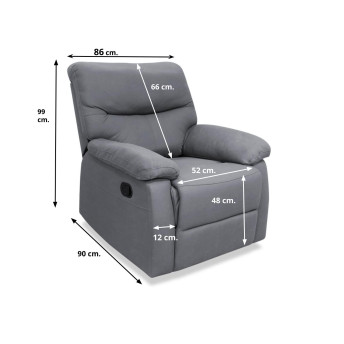 Sillón Relax gris Dexter