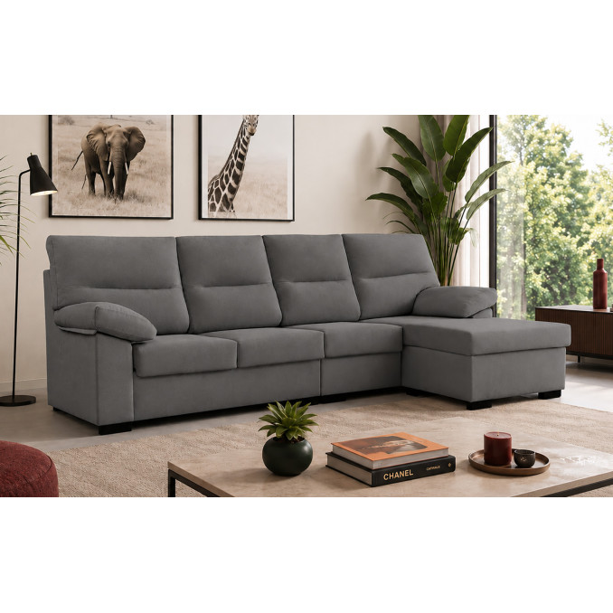 Sofá chaise longue 4 plazas Tiffany 240 cm