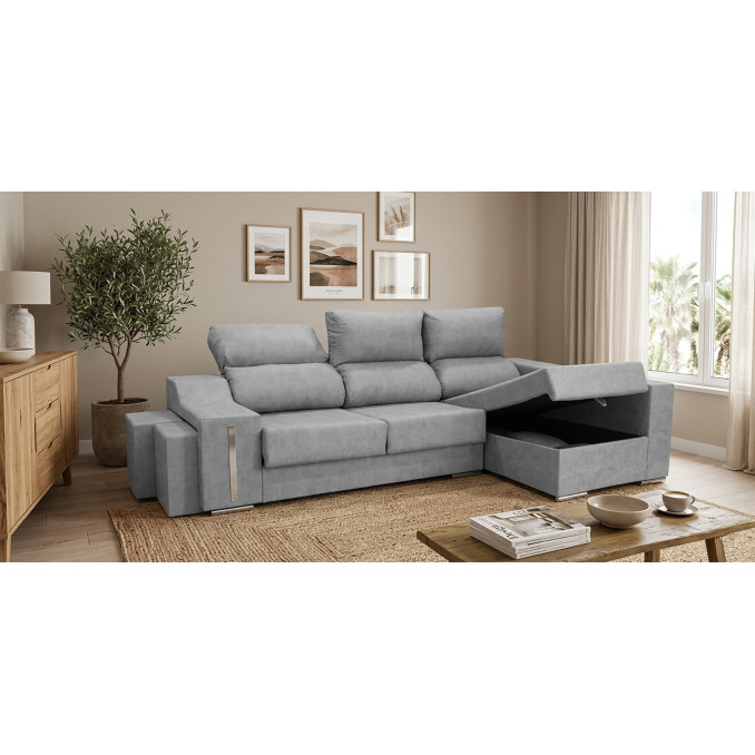 Sofá chaise longue derecha Óscar 265 cm.