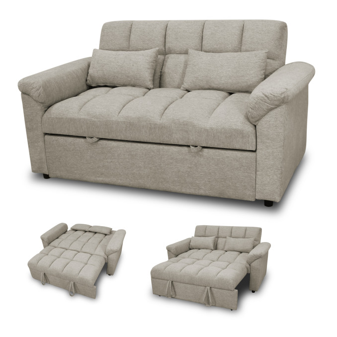 Sofá cama de matrimonio 160 cm Oliver beige