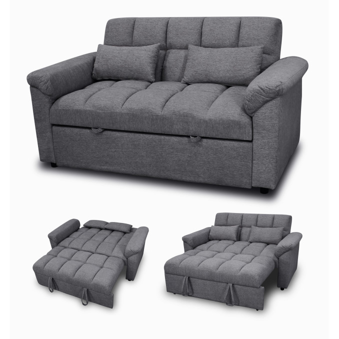 Sofá cama de matrimonio 160 cm Oliver gris