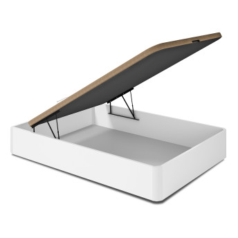 Canapé abatible 150x190 cm Oporto blanco tapa beige