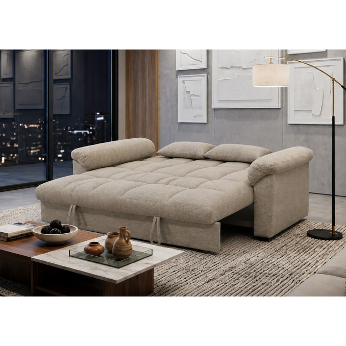 Sofá cama de matrimonio 160 cm Oliver beige
