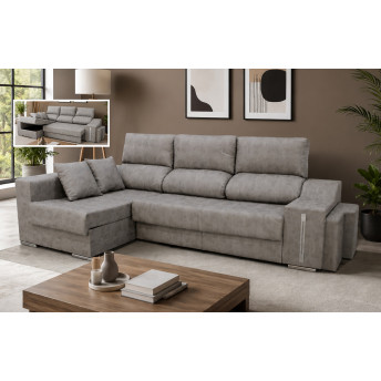 Sofá chaise longue cama izquierda 265 cm.